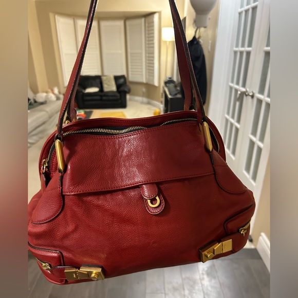 S O L D !   🌹 Authentic Chloe Red Leather - with authentication card. - Picture 1 of 14